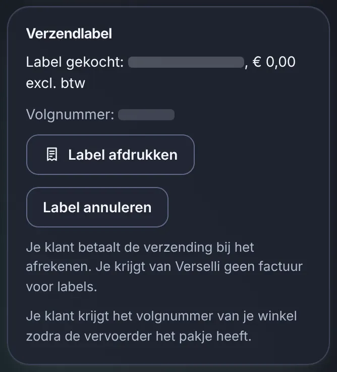 Verzending