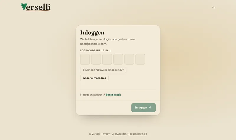De inlogcode van zes cijfers