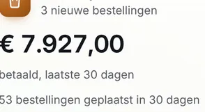 Een nieuwe bestelling in het overzicht van Linnenlief